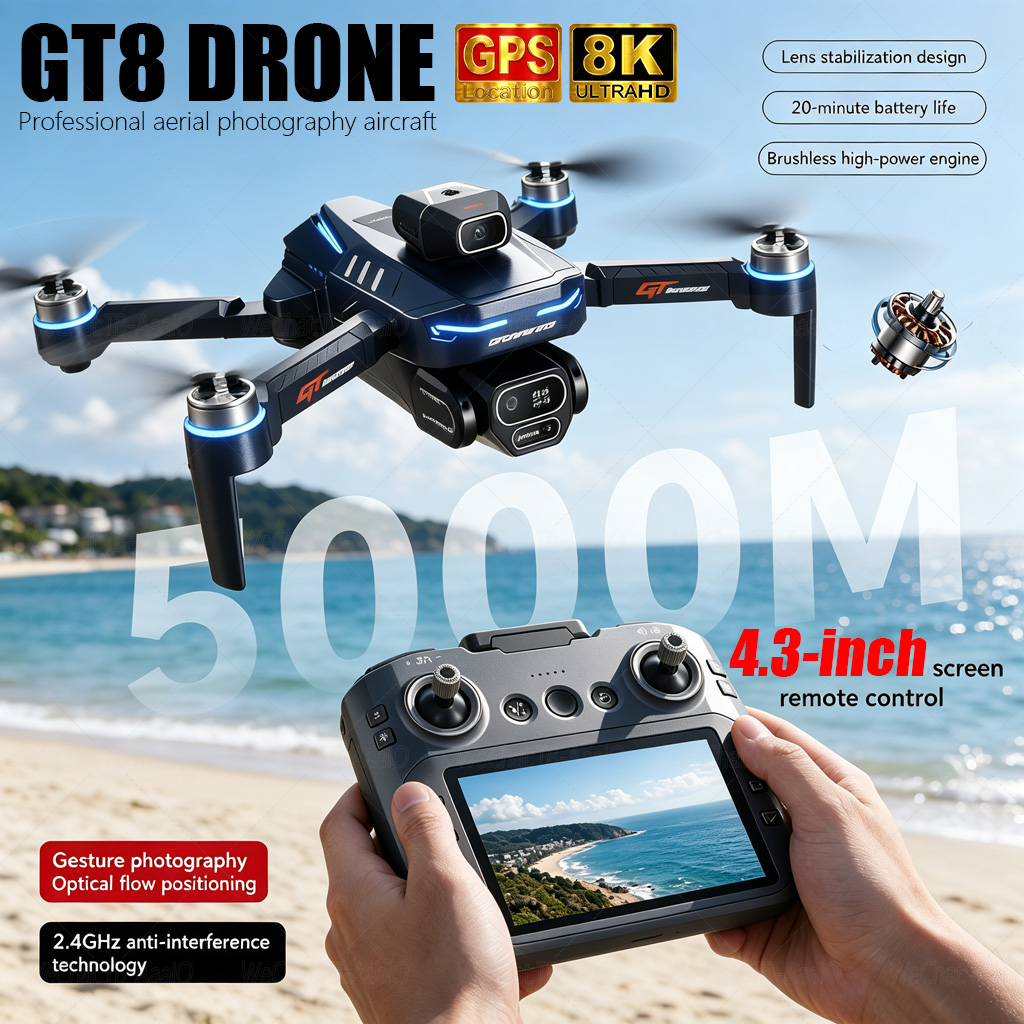 NIEUWE GT8 HD RC Drone 4K Prof - Drone Mapping recensie en prijs